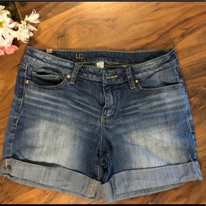 LC Lauren Conrad Roll Cuff Denim Shorts